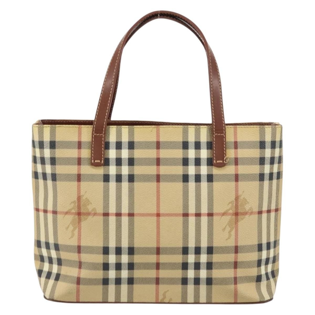 Burberry Burberry Top Handle Tote Haymarket Coated Canvas Size ONE SIZE - 2 Thumbnail