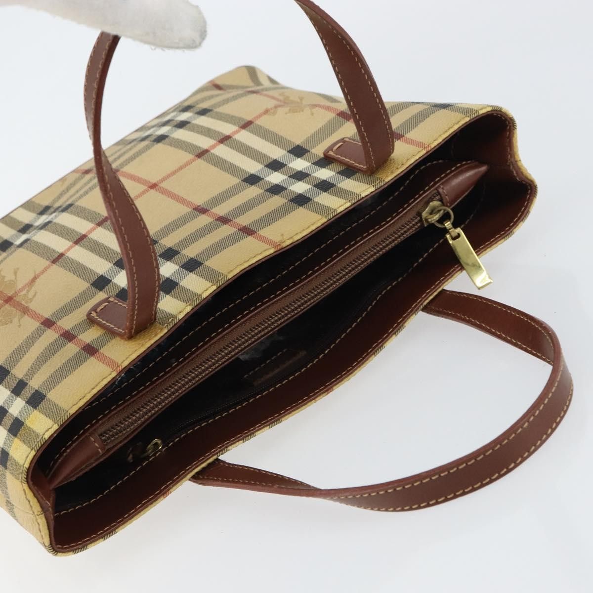 Burberry Burberry Top Handle Tote Haymarket Coated Canvas Size ONE SIZE - 14 Thumbnail