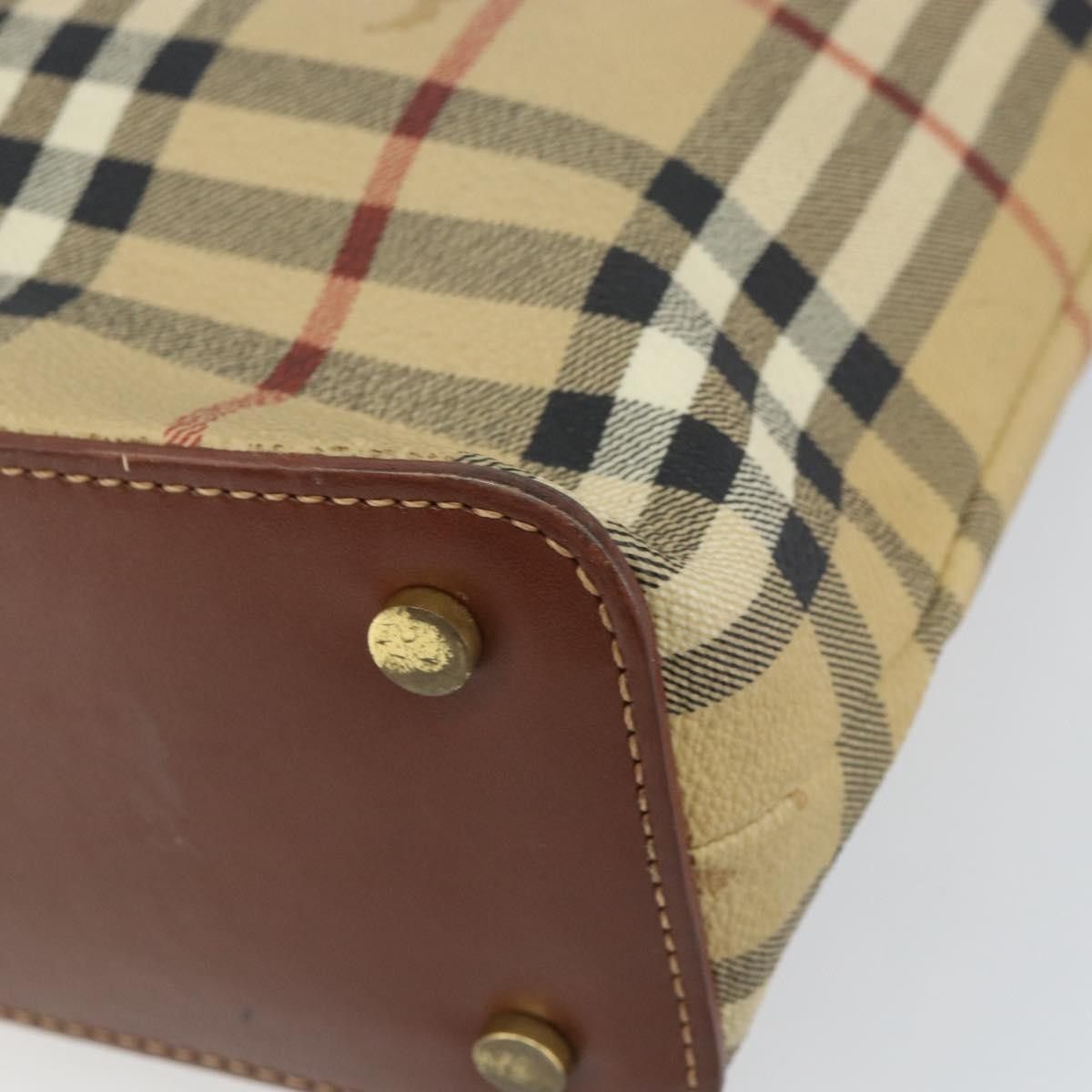 Burberry Burberry Top Handle Tote Haymarket Coated Canvas Size ONE SIZE - 9 Thumbnail