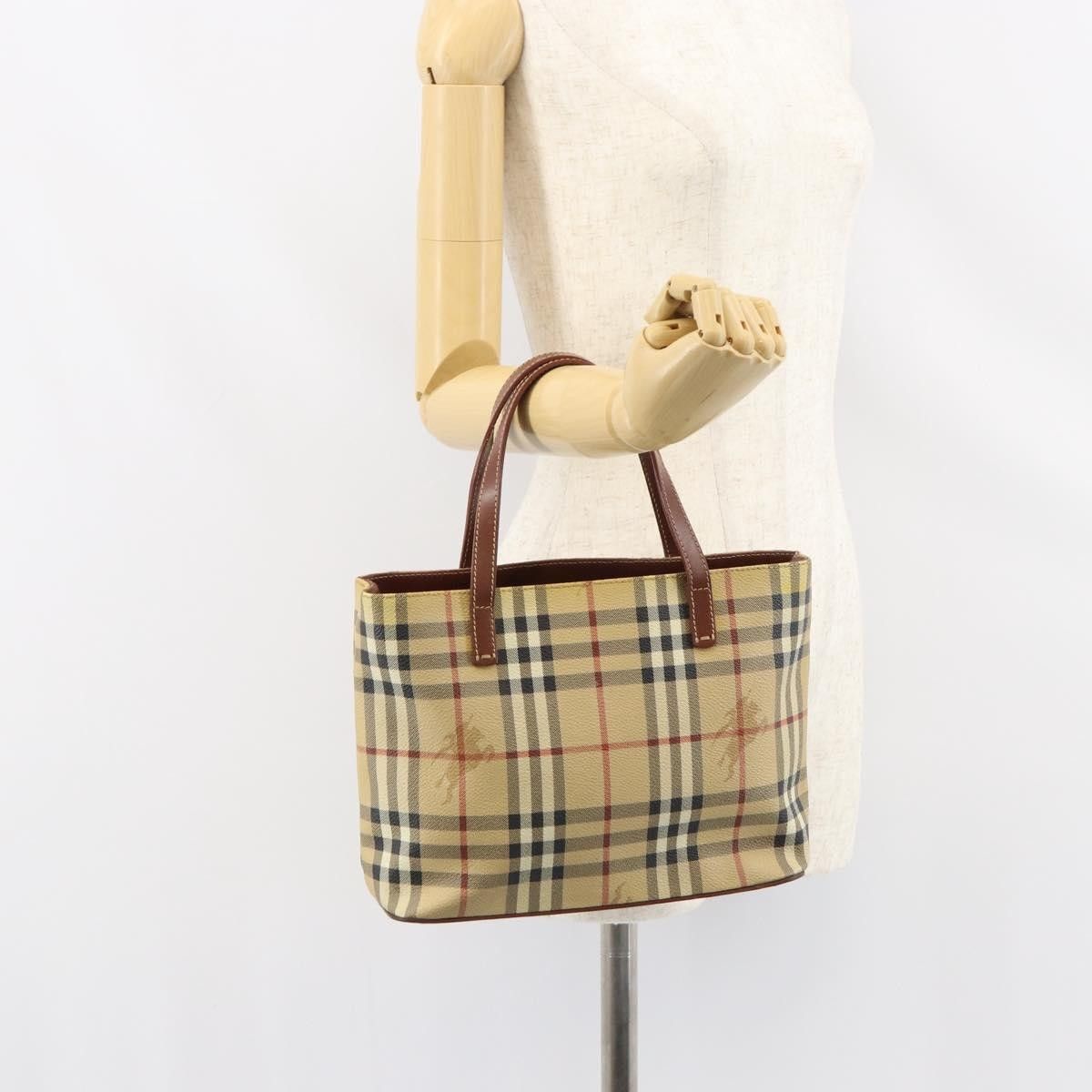 Burberry Burberry Top Handle Tote Haymarket Coated Canvas Size ONE SIZE - 13 Thumbnail