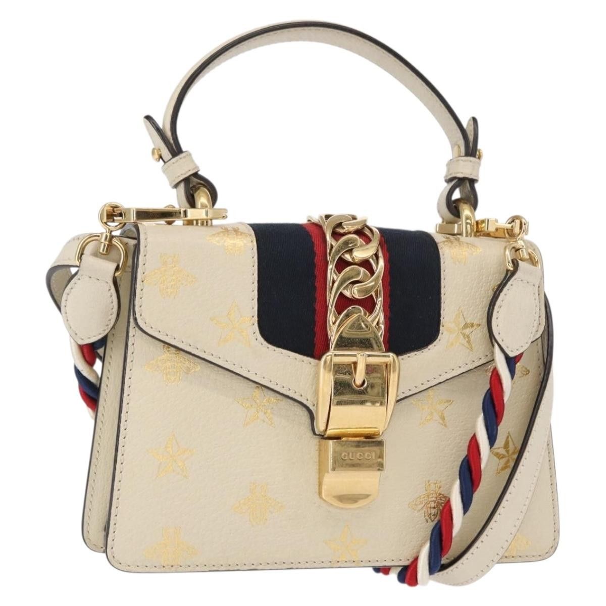Gucci Gucci Sylvie Top Handle Bag Printed Leather Size ONE SIZE - 15 Thumbnail