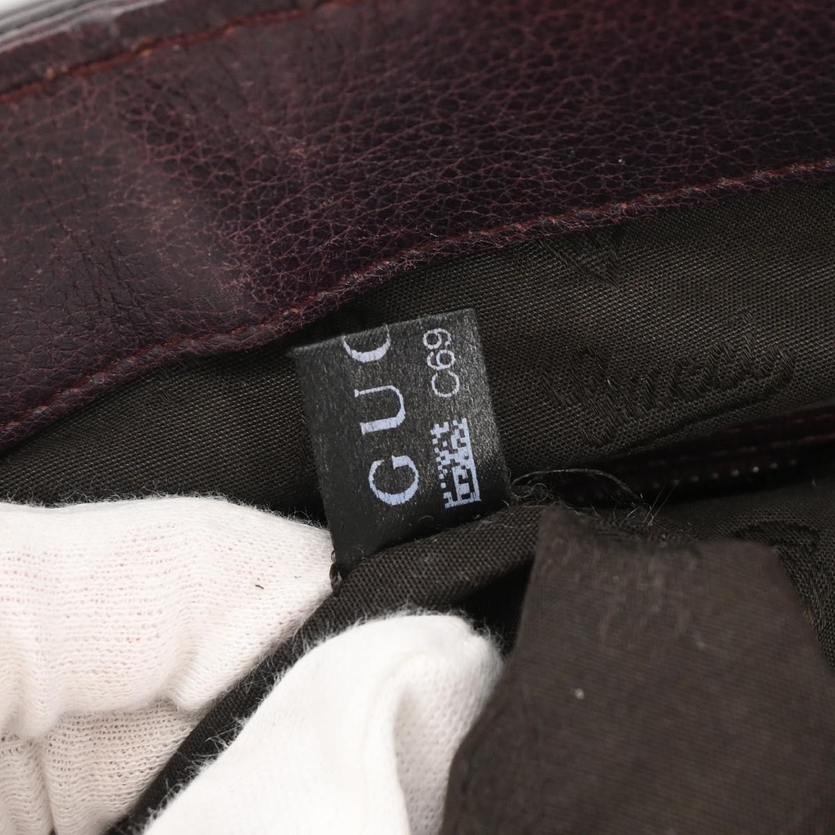 Gucci Gucci Vintage Bamboo Handle Bag Leather Size ONE SIZE - 10 Thumbnail