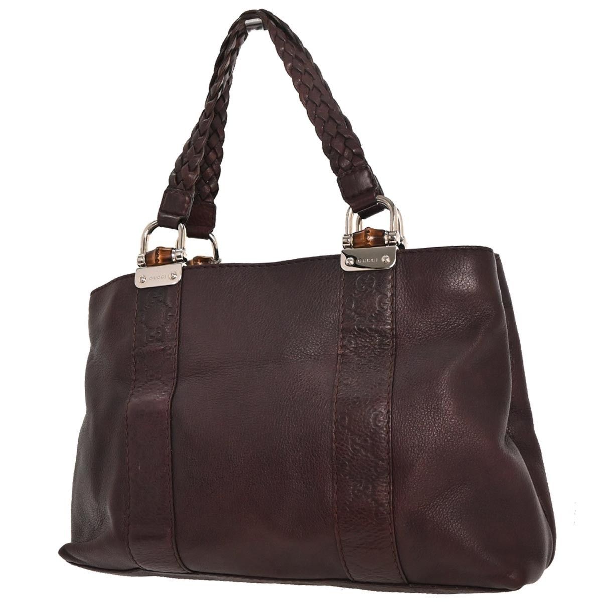 Gucci Gucci Vintage Bamboo Handle Bag Leather Size ONE SIZE - 2 Thumbnail