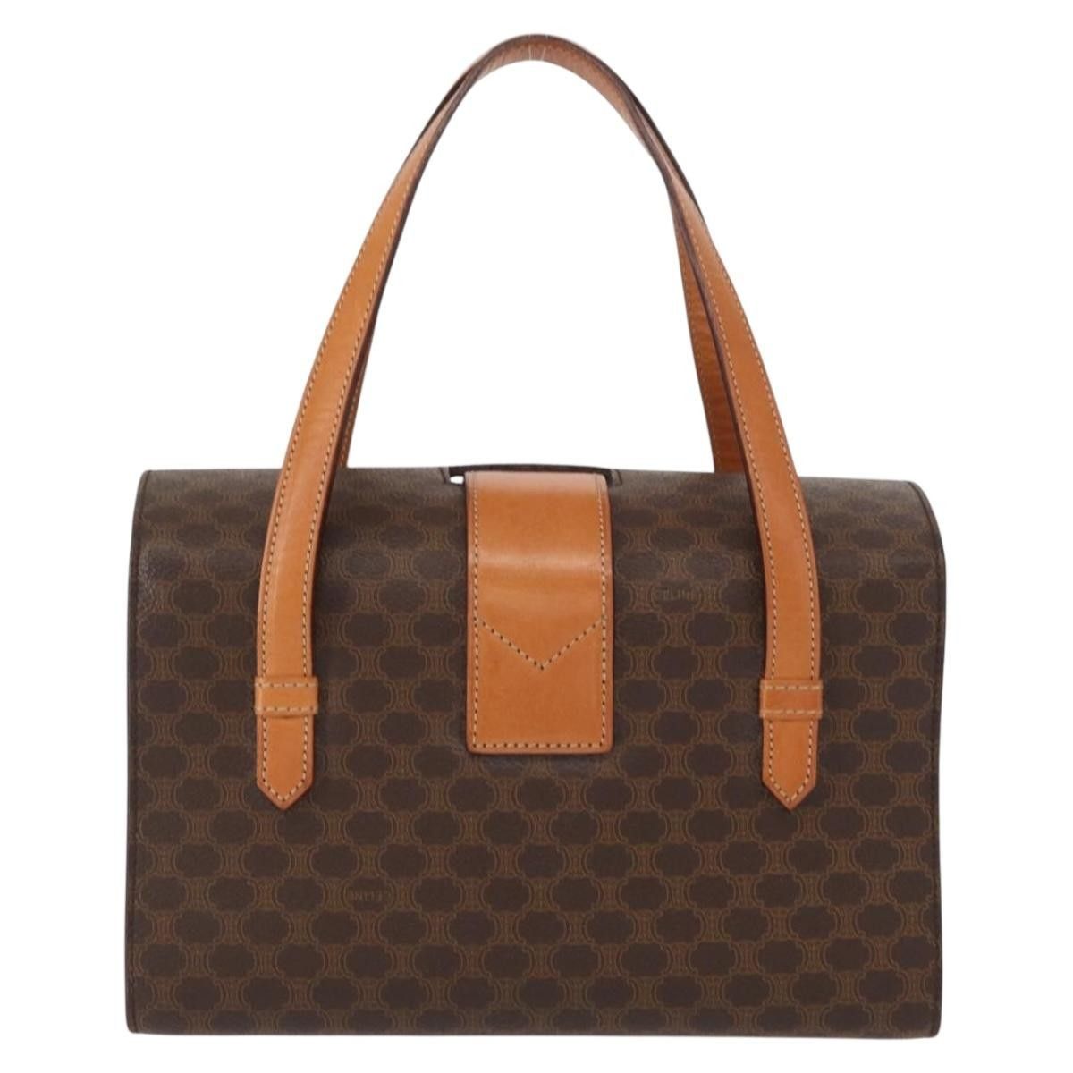 Celine Celine Vintage Macadam Handbag Canvas and Leather Size ONE SIZE - 2 Thumbnail