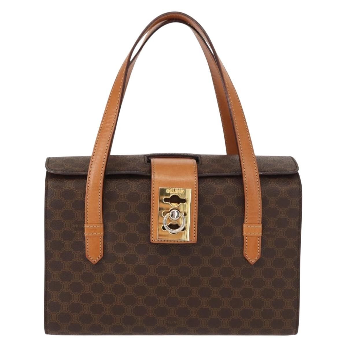 Celine Celine Vintage Macadam Handbag Canvas and Leather Size ONE SIZE - 19 Thumbnail