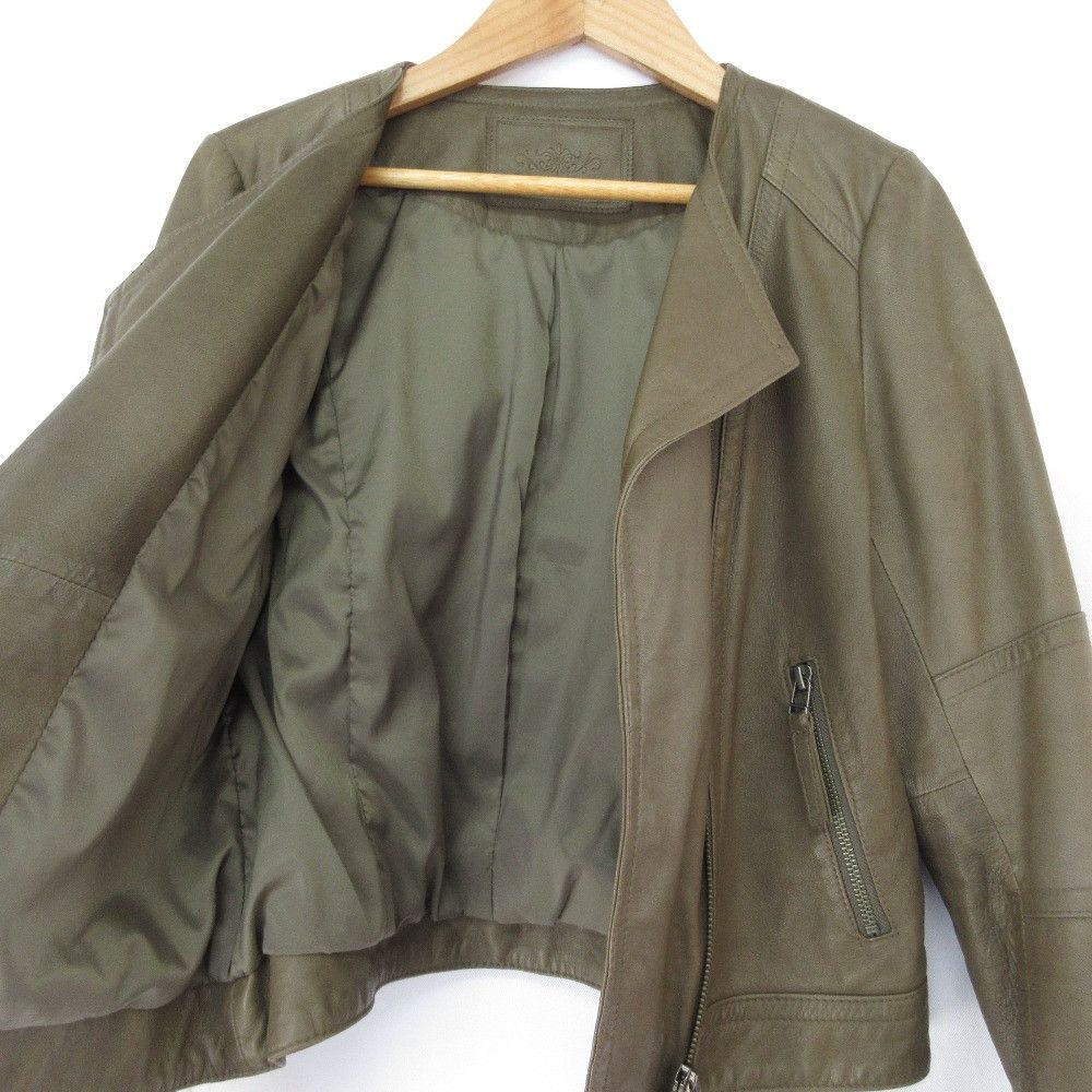 Other Other GRACE CONTINENTAL Lamb Leather No Collar Riders Jacket Leather Outerwear DUTY FREE for USA Size ONE SIZE - 3 Thumbnail