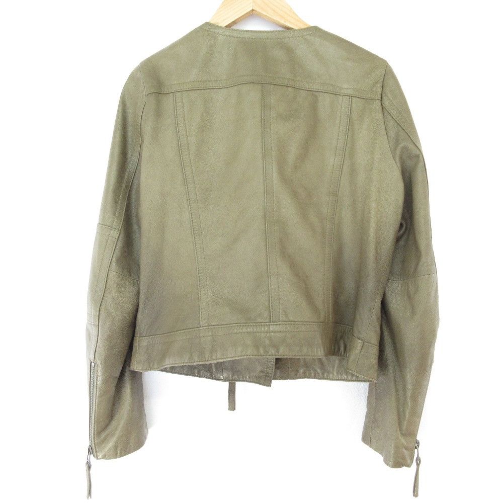Other Other GRACE CONTINENTAL Lamb Leather No Collar Riders Jacket Leather Outerwear DUTY FREE for USA Size ONE SIZE - 2 Thumbnail