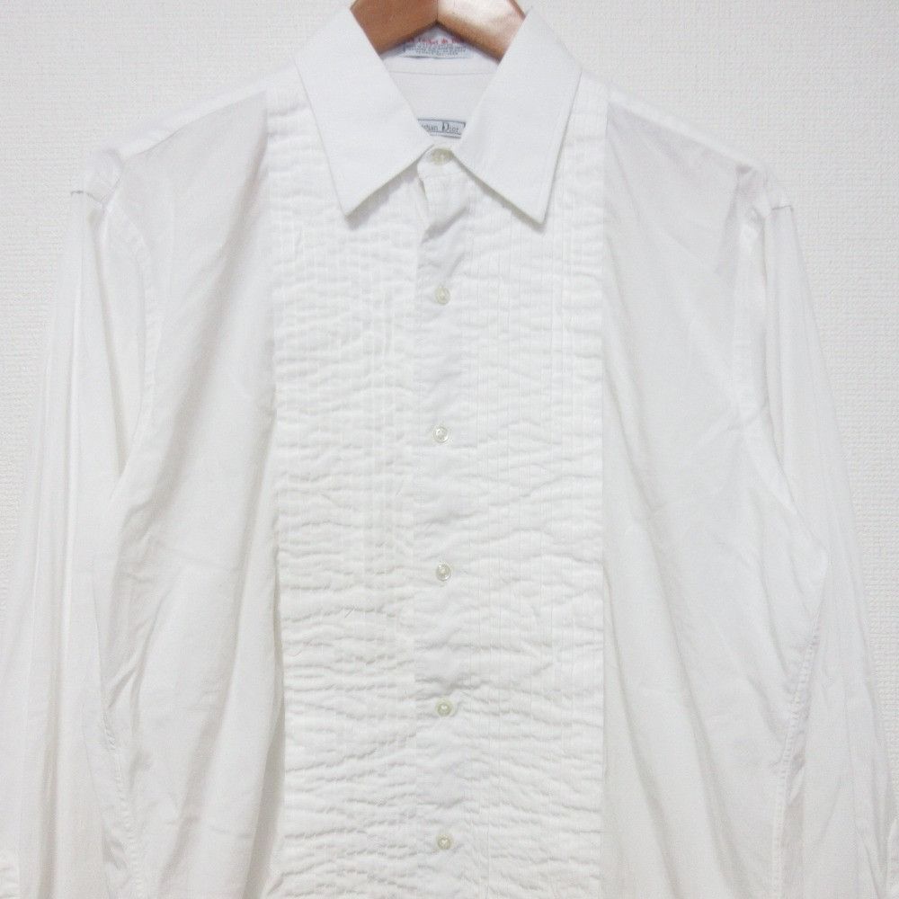 Dior Dior Christian Dior Pintuck Cuff Shirt Cotton Dress Shirt DUTY FREE for USA Size ONE SIZE - 3 Thumbnail