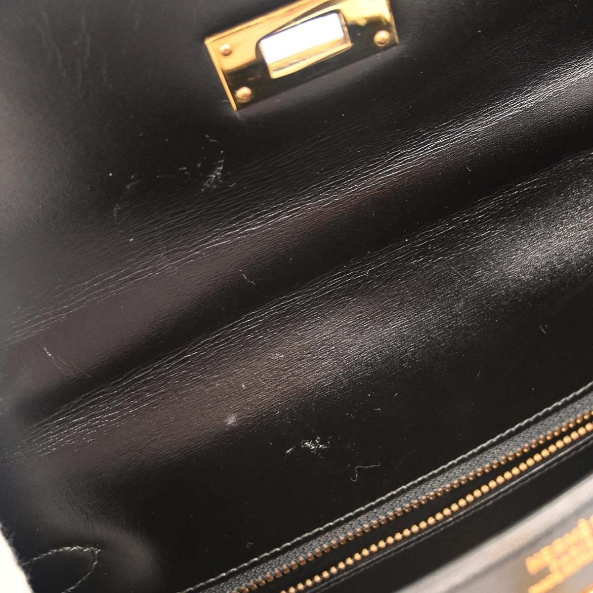 Hermes Hermes Kelly Handbag Black Box Calf with Gold Hardware Size ONE SIZE - 9 Thumbnail