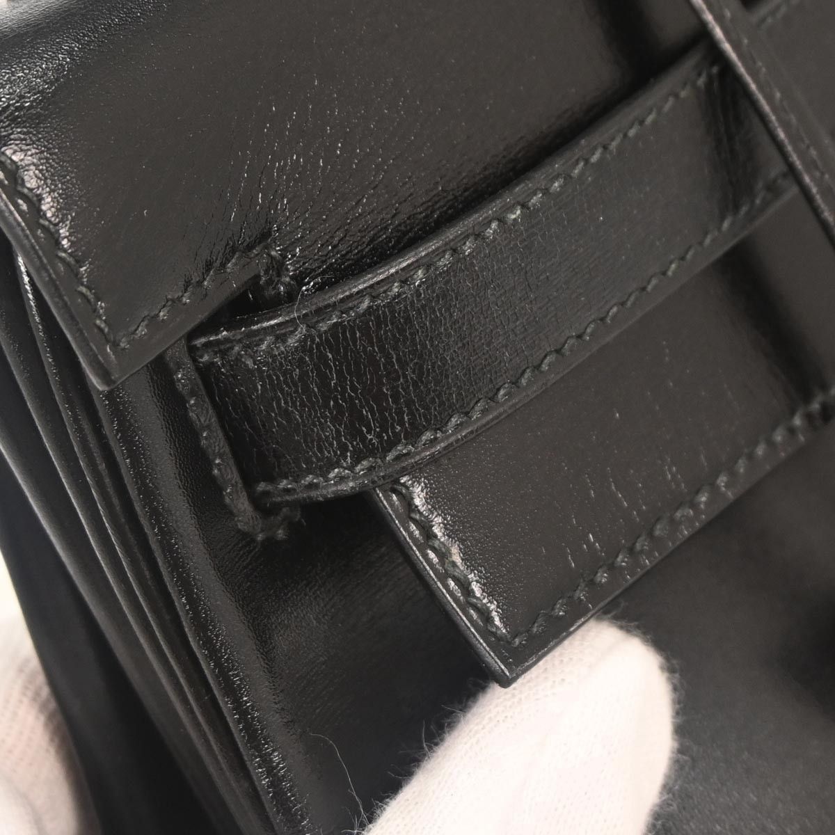 Hermes Hermes Kelly Handbag Black Box Calf with Gold Hardware Size ONE SIZE - 8 Thumbnail