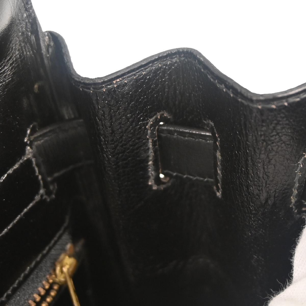 Hermes Hermes Kelly Handbag Black Box Calf with Gold Hardware Size ONE SIZE - 7 Thumbnail