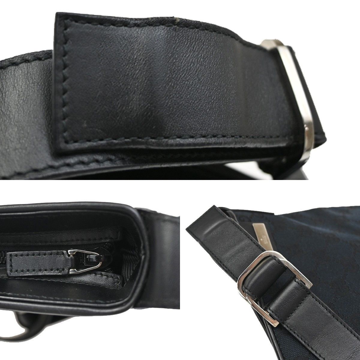 Gucci Gucci Vintage Flat Messenger Bag GG Canvas and Leather Size ONE SIZE - 10 Thumbnail