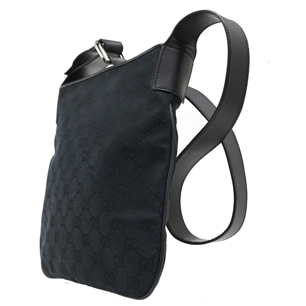 Gucci Gucci Vintage Flat Messenger Bag GG Canvas and Leather Size ONE SIZE - 4 Thumbnail