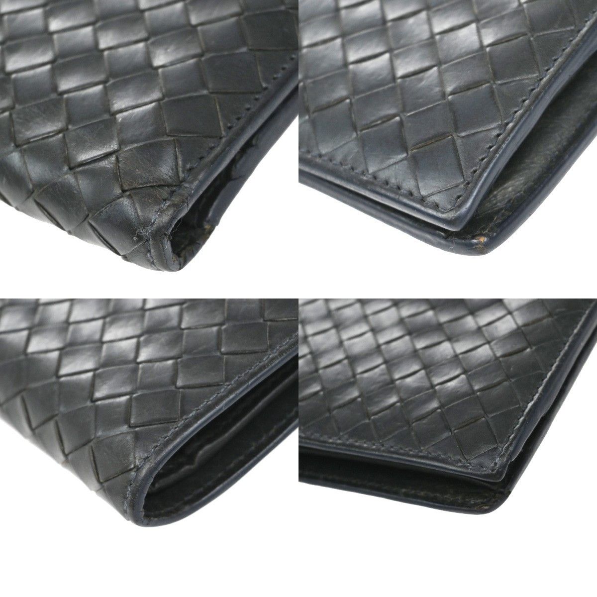Bottega Veneta Bottega Veneta Compact Bifold Wallet Embossing Leather Size ONE SIZE - 8 Thumbnail