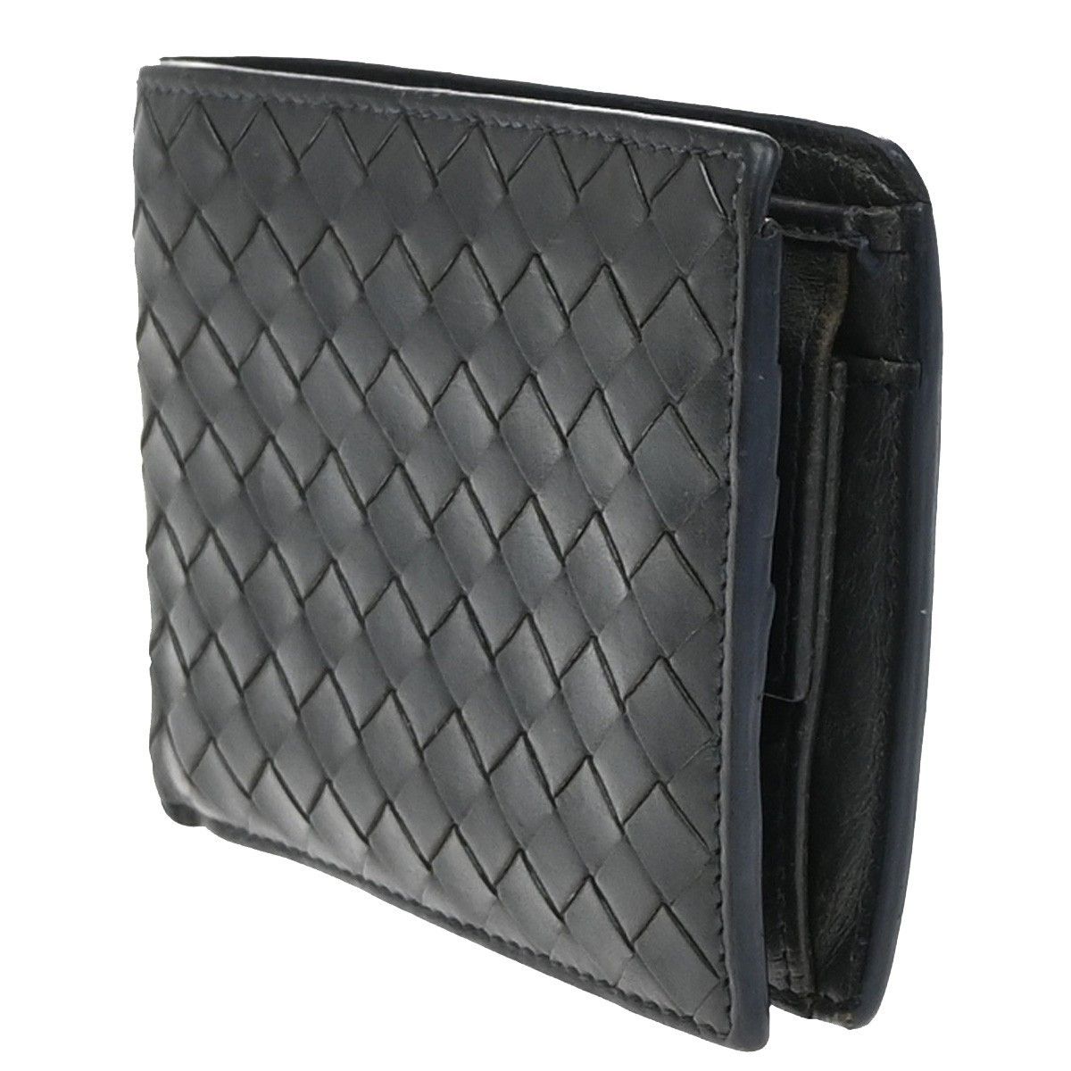 Bottega Veneta Bottega Veneta Compact Bifold Wallet Embossing Leather Size ONE SIZE - 3 Thumbnail