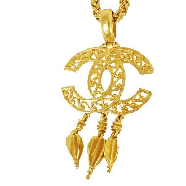 Chanel Chanel Vintage CC Pendant Long Necklace Metal Size ONE SIZE - 2 Thumbnail