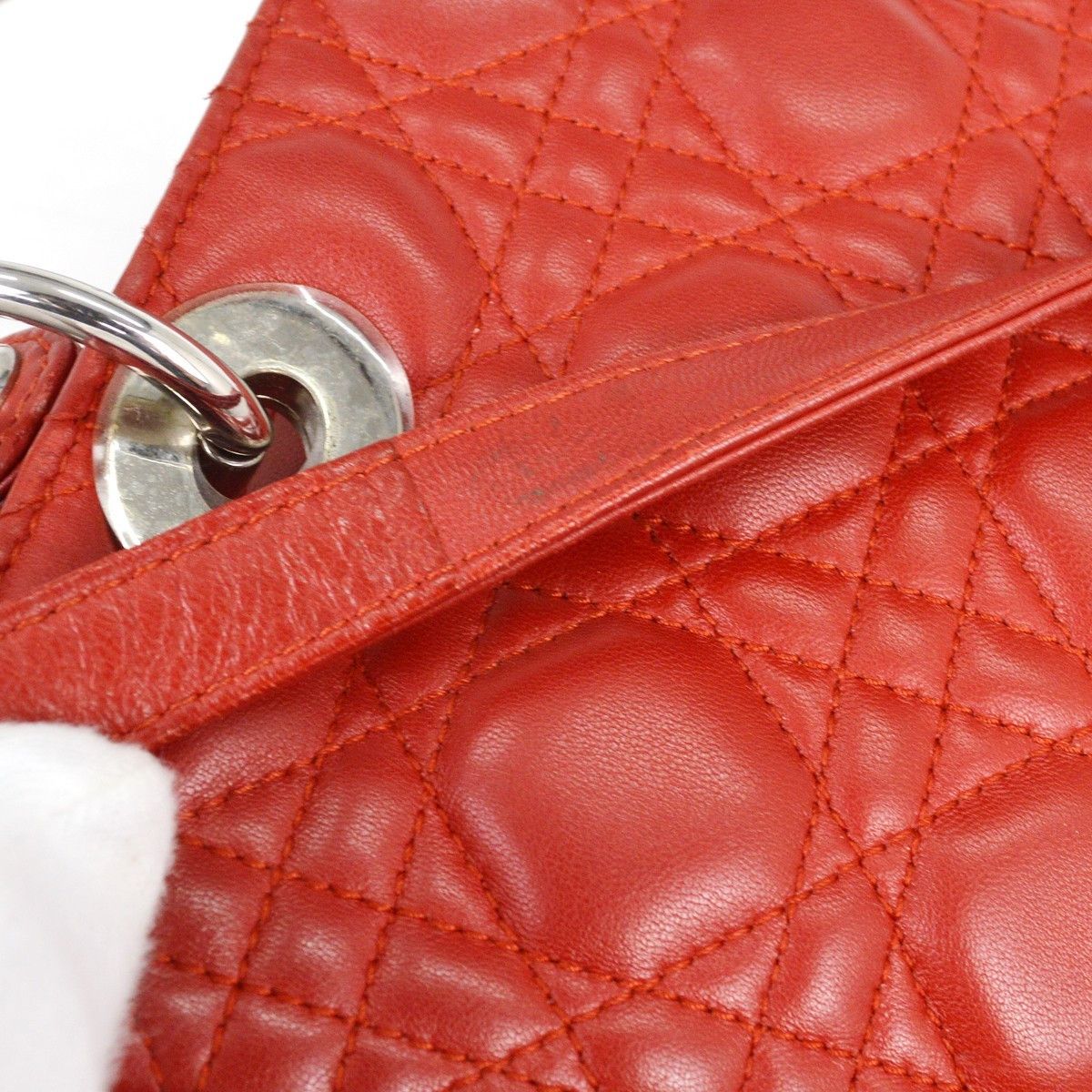 Dior Christian Dior Lady Dior Bag Cannage Quilt Lambskin Size ONE SIZE - 6 Thumbnail