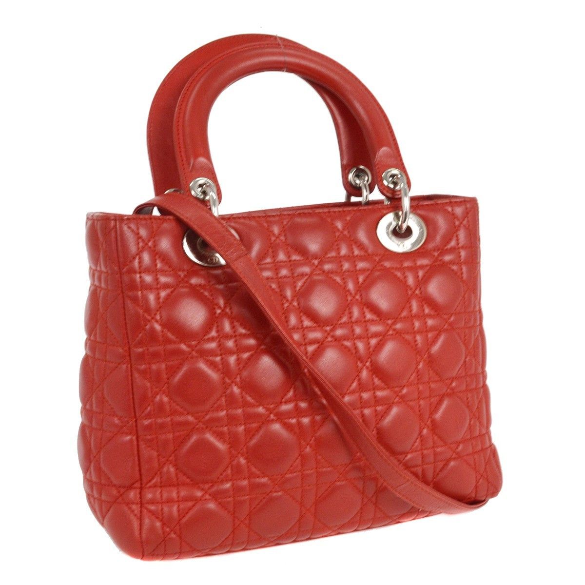 Dior Christian Dior Lady Dior Bag Cannage Quilt Lambskin Size ONE SIZE - 2 Thumbnail