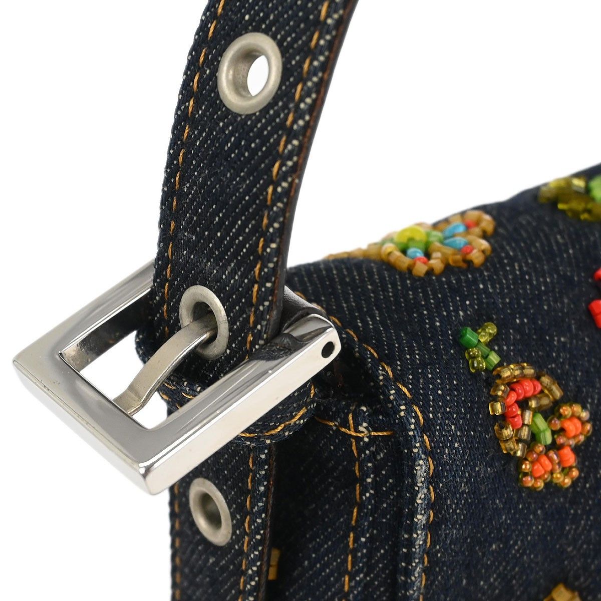 Fendi Fendi Baguette Bag Embellished Denim Size ONE SIZE - 7 Thumbnail