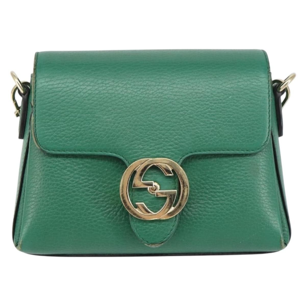 Gucci Gucci Interlocking Chain Crossbody Bag Leather Size ONE SIZE - 18 Thumbnail