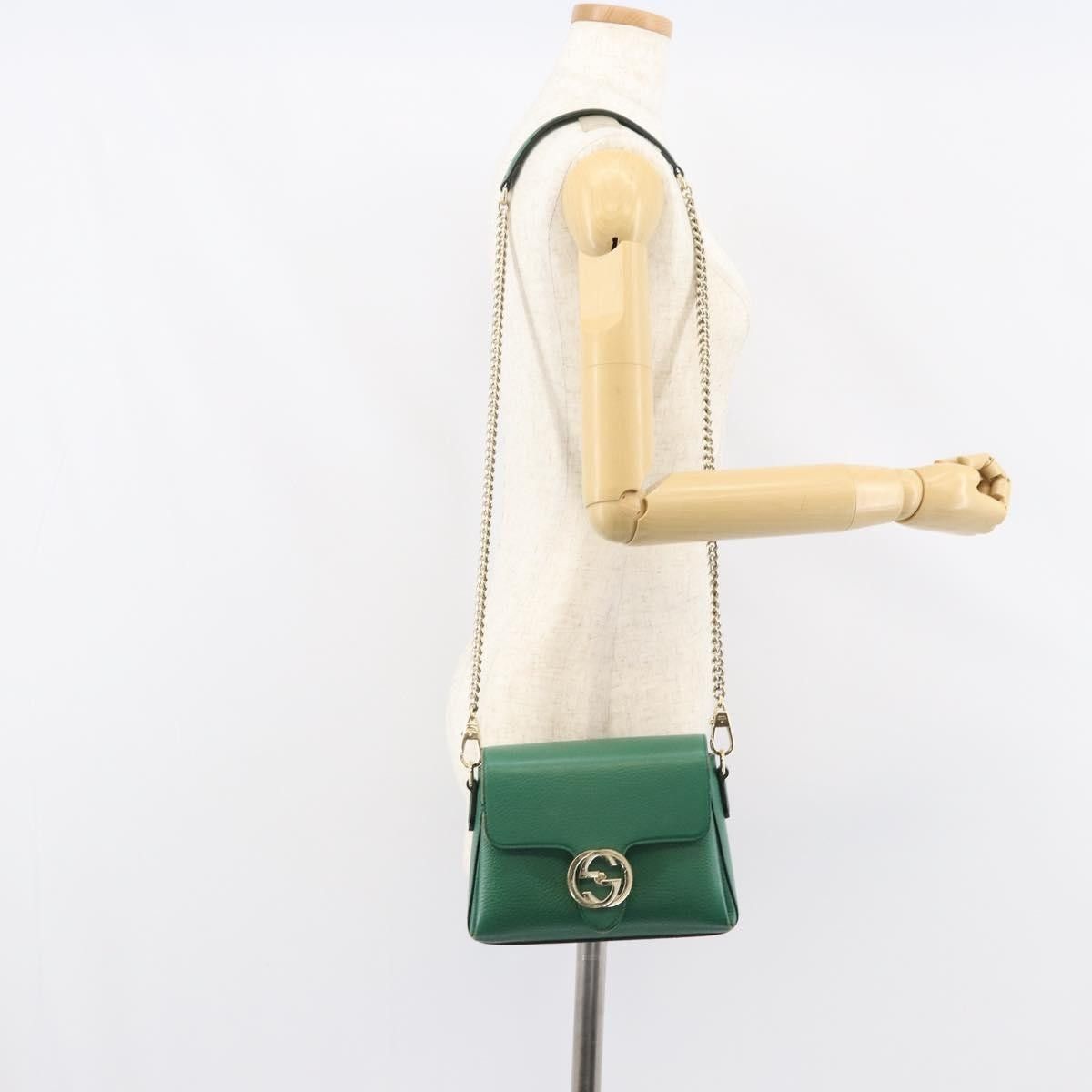 Gucci Gucci Interlocking Chain Crossbody Bag Leather Size ONE SIZE - 15 Thumbnail