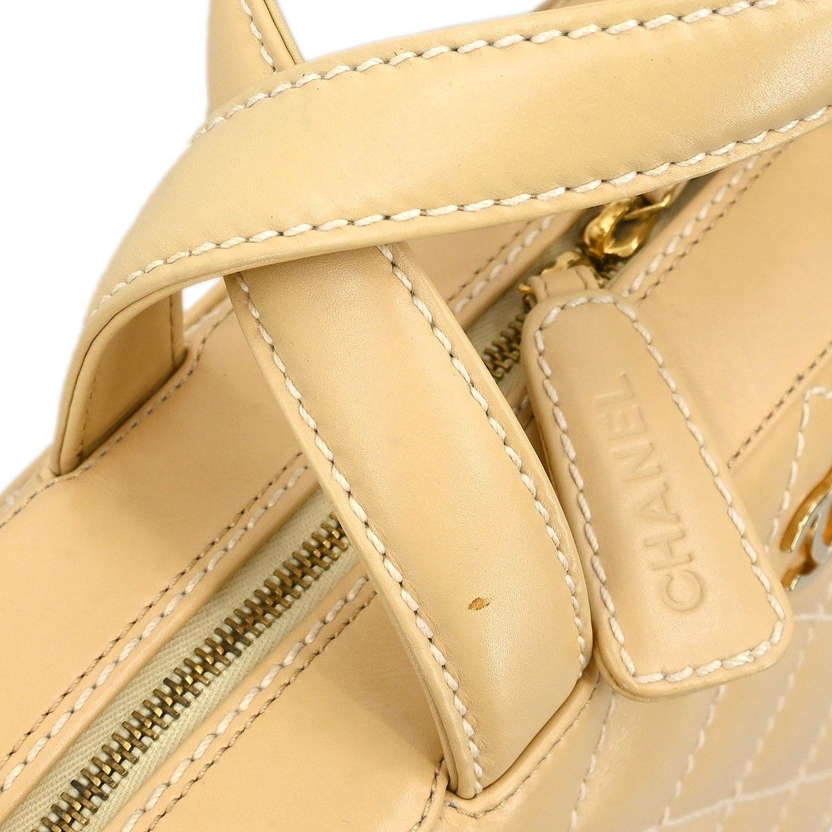Chanel Chanel Surpique Boston Bag Quilted Leather Size ONE SIZE - 6 Thumbnail