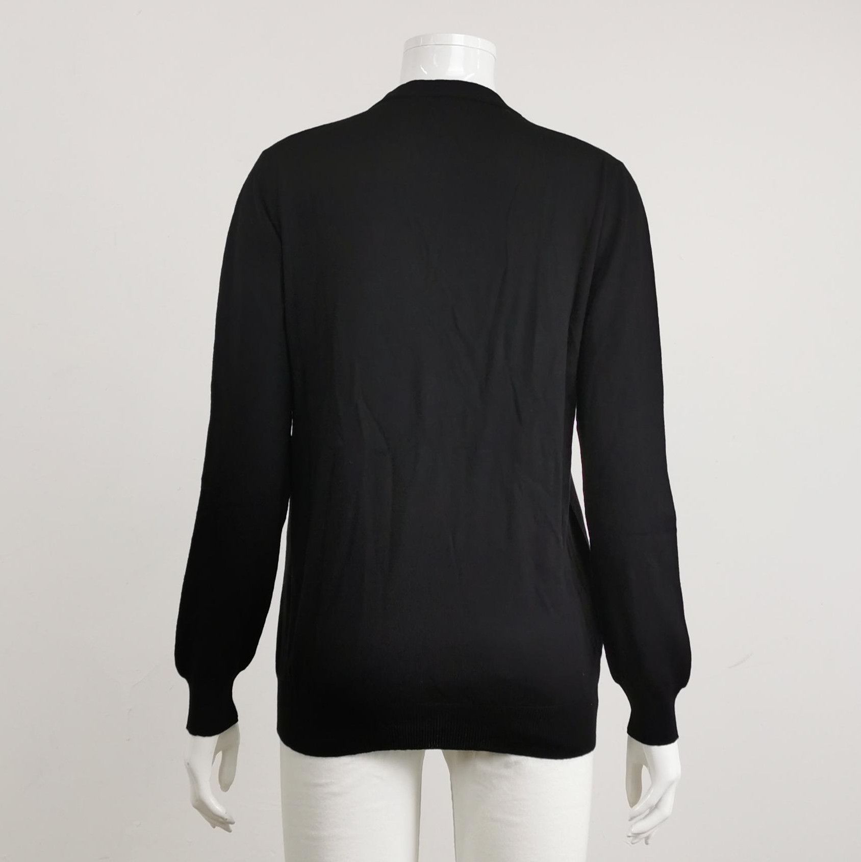Prada Prada Black Wool Cardigan with Button Closure 0089 Size M / US 6-8 / IT 42-44 - 2 Thumbnail