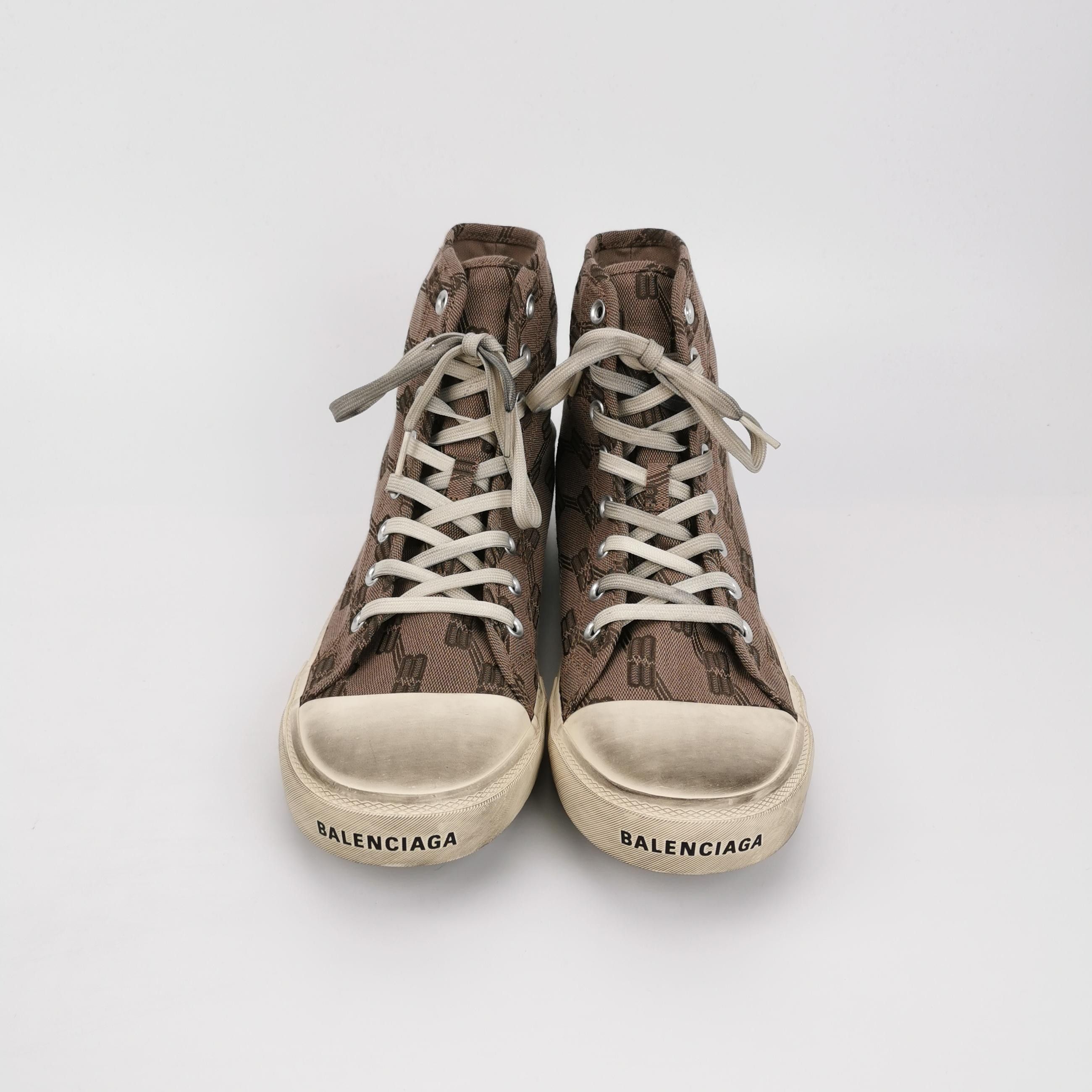 Balenciaga Balenciaga BB Monogram Canvas High-Top Casual Shoes Size US 10 / EU 43 - 6 Thumbnail