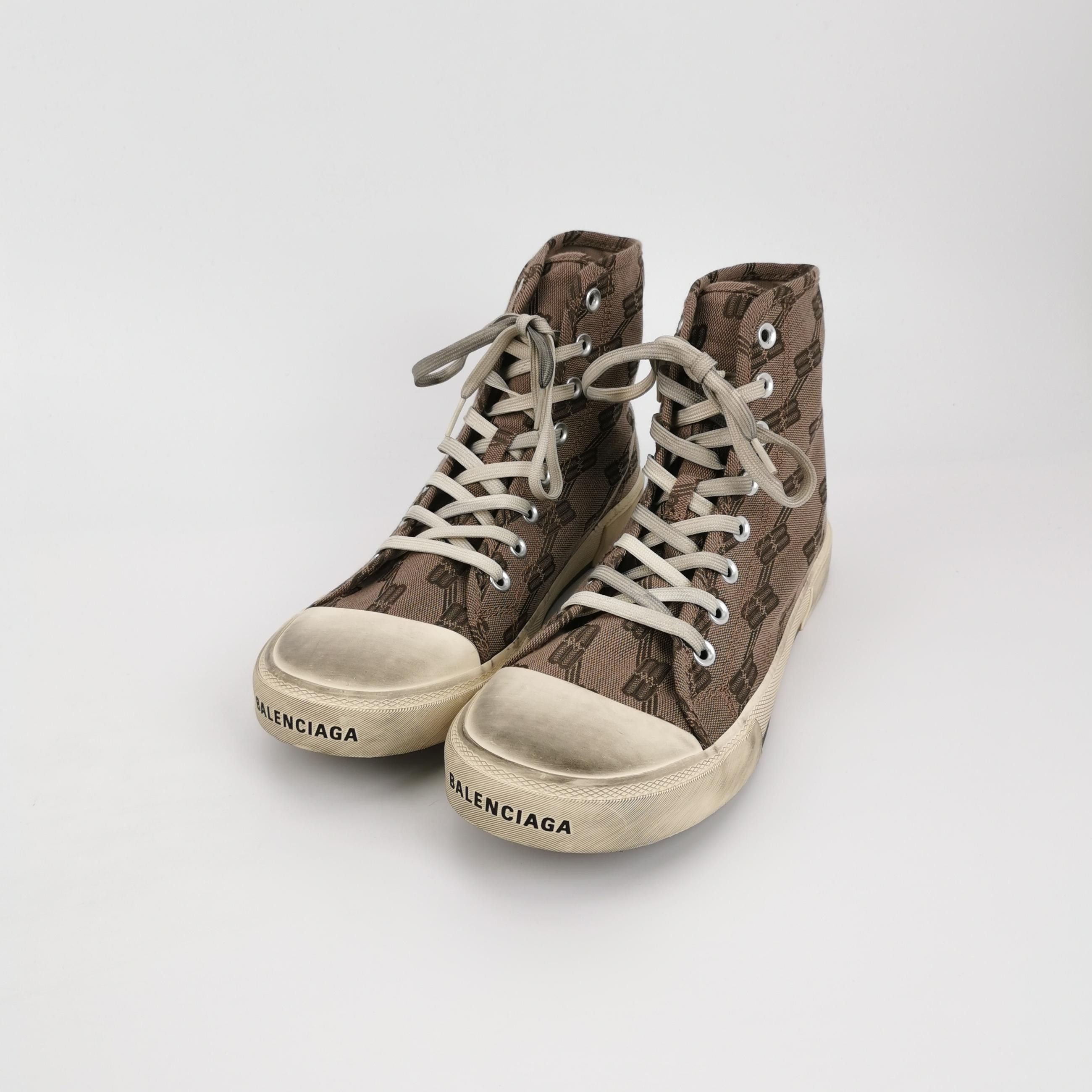 Balenciaga Balenciaga BB Monogram Canvas High-Top Casual Shoes Size US 10 / EU 43 - 3 Thumbnail