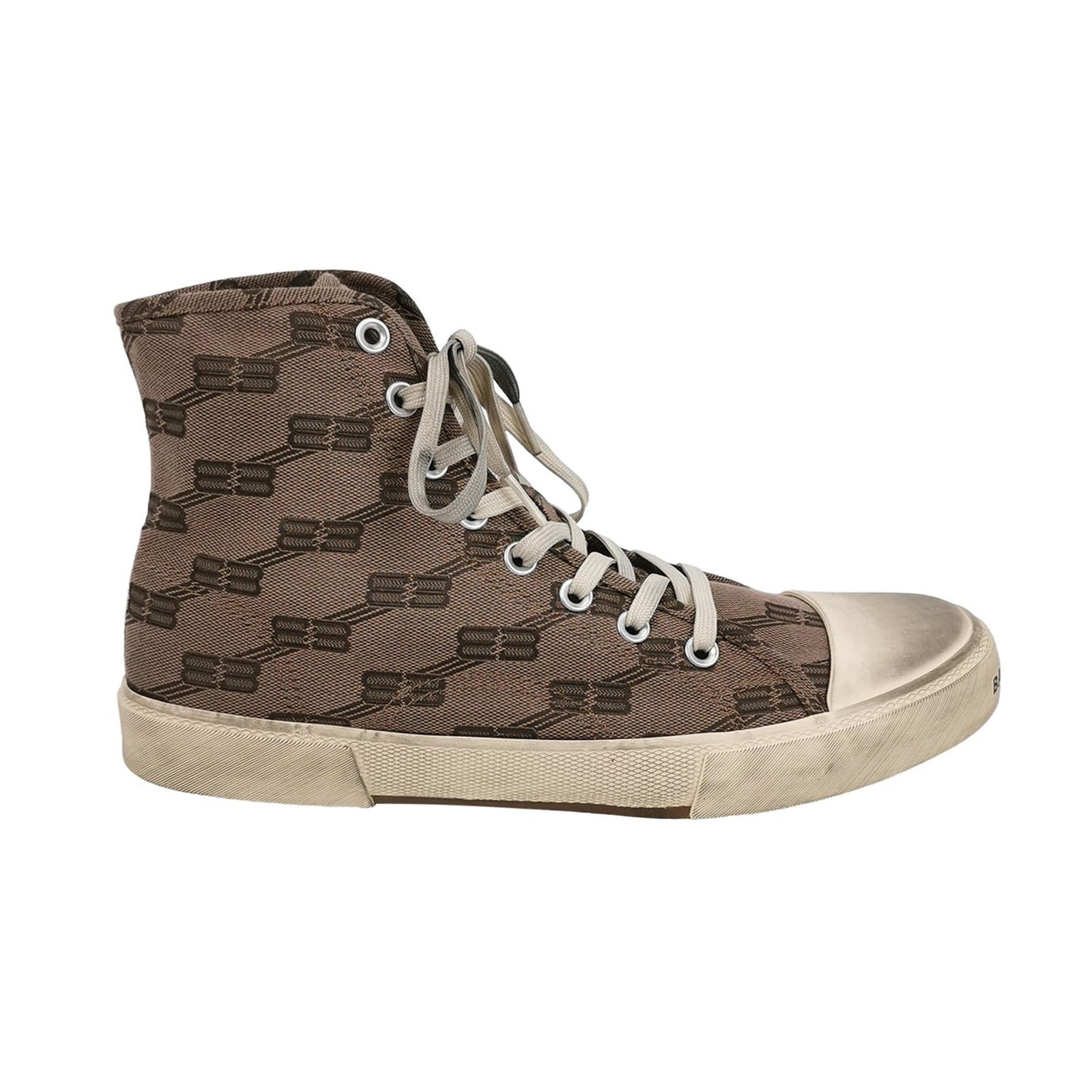 Balenciaga Balenciaga BB Monogram Canvas High-Top Casual Shoes Size US 10 / EU 43 - 2 Thumbnail