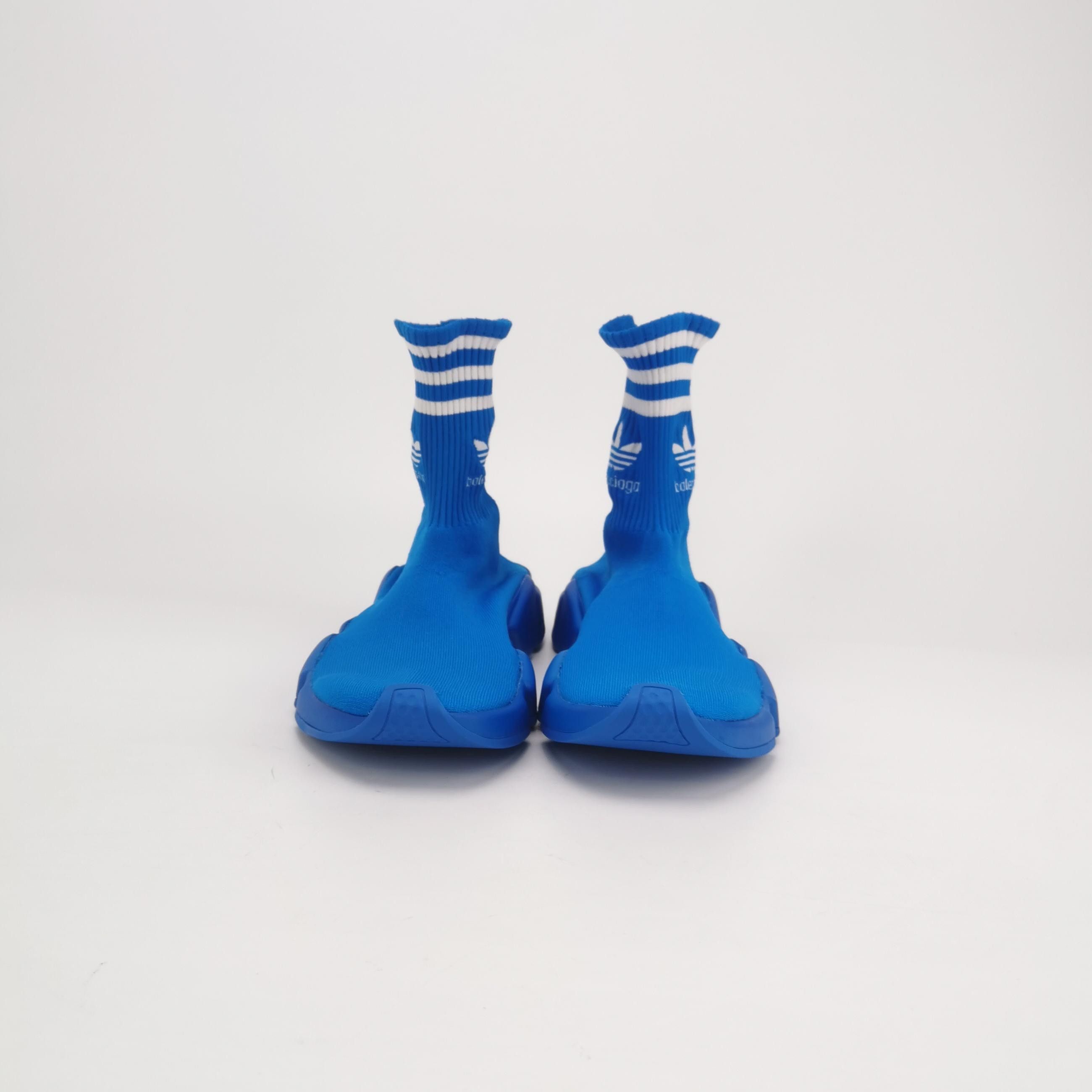 Balenciaga Balenciaga x Adidas Speed Blue Sock Sneakers US 41 Size US 10 / EU 43 - 6 Thumbnail