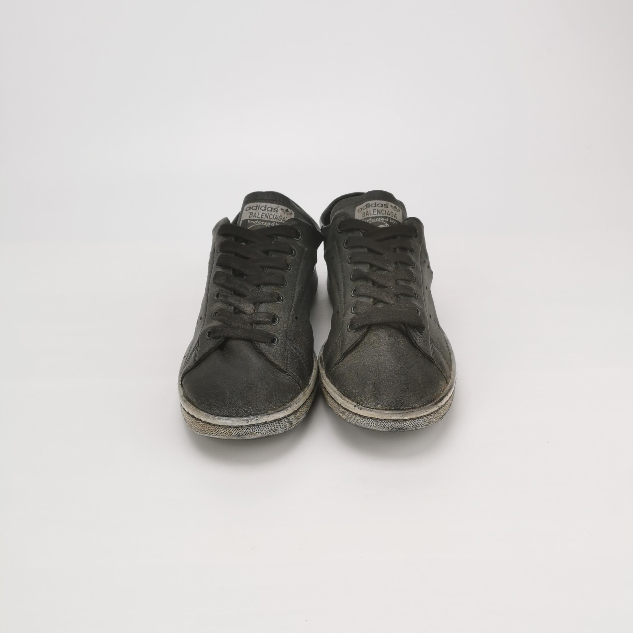 Balenciaga Balenciaga x Adidas Leather Logo Lace-Up Sneakers Size US 8 / EU 41 - 6 Thumbnail