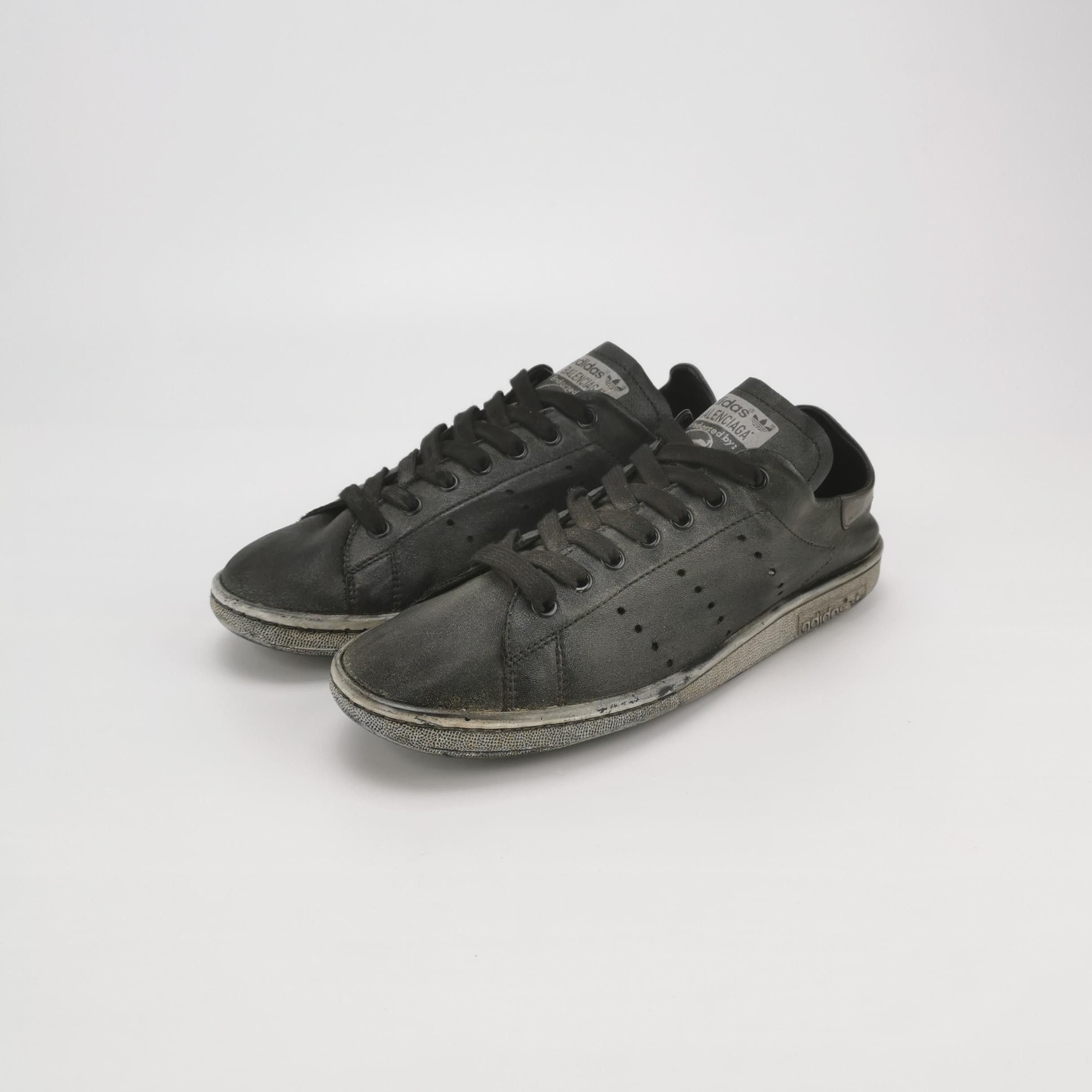 Balenciaga Balenciaga x Adidas Leather Logo Lace-Up Sneakers Size US 8 / EU 41 - 4 Thumbnail