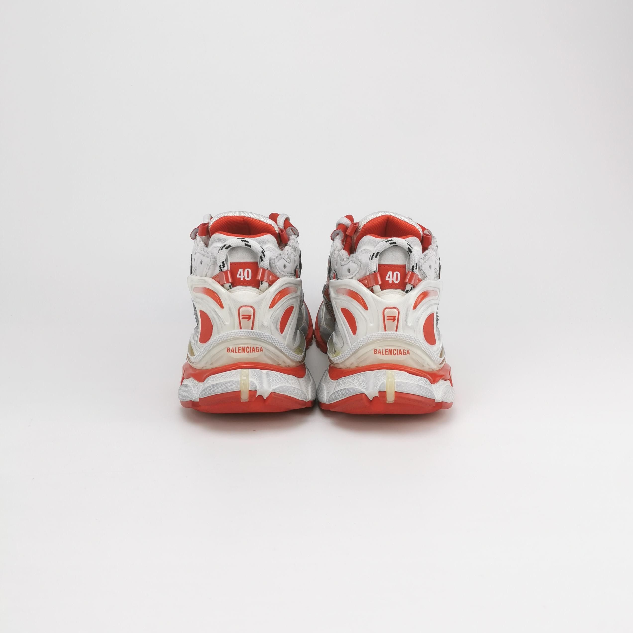 Balenciaga Balenciaga Runner White Red Logo Sneakers Size 41 Size US 8 / EU 41 - 7 Thumbnail
