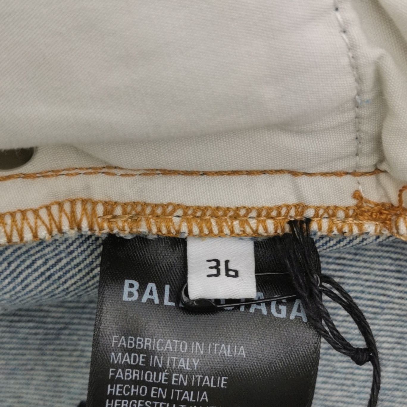 Balenciaga Balenciaga XS Denim Fringe Hem Mini Skirt Size 24" / US 00 / IT 34 - 15 Thumbnail
