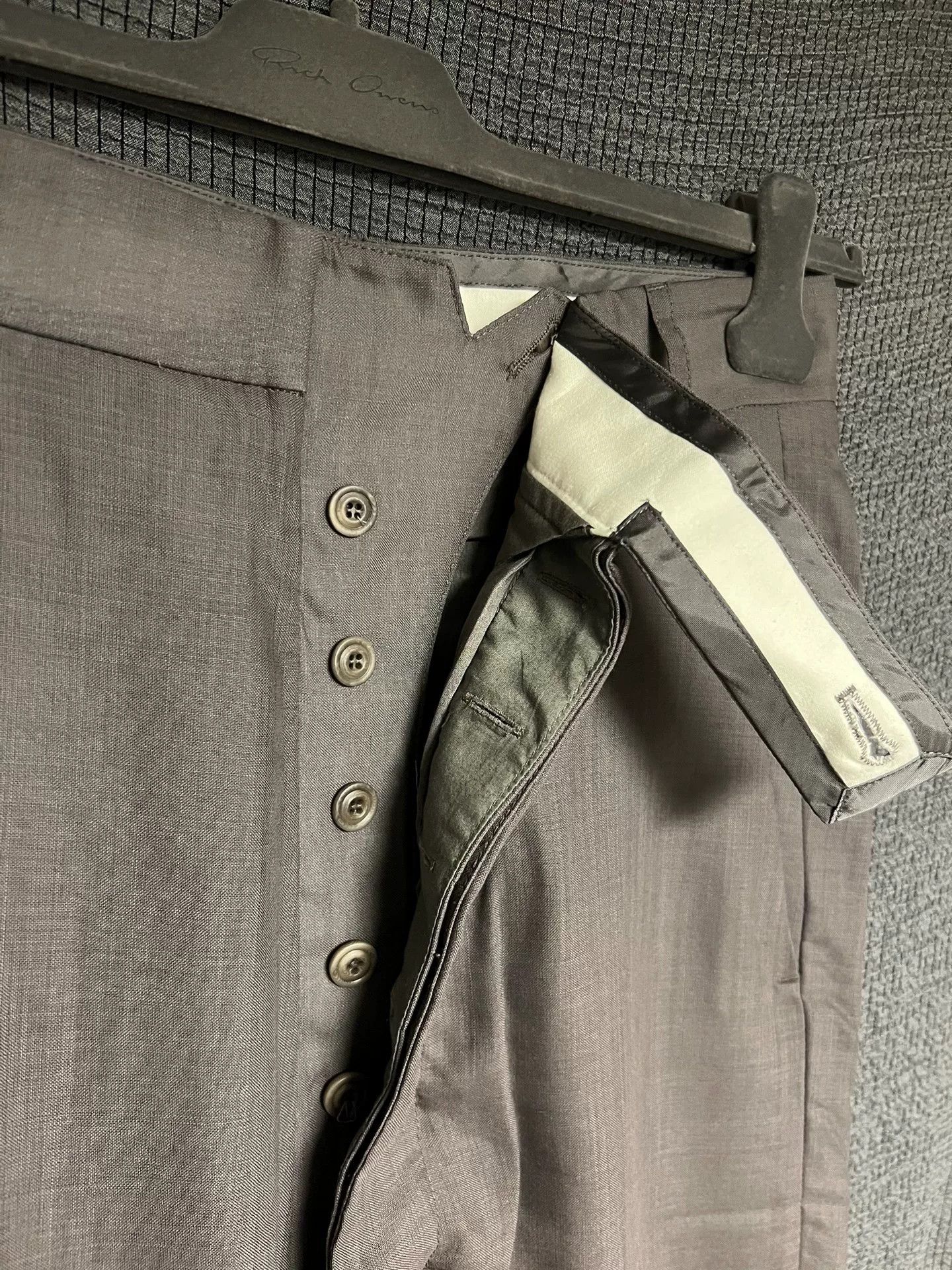 Rick Owens rick owens double-layer wool trousers for men Size US 34 / EU 50 - 3 Thumbnail