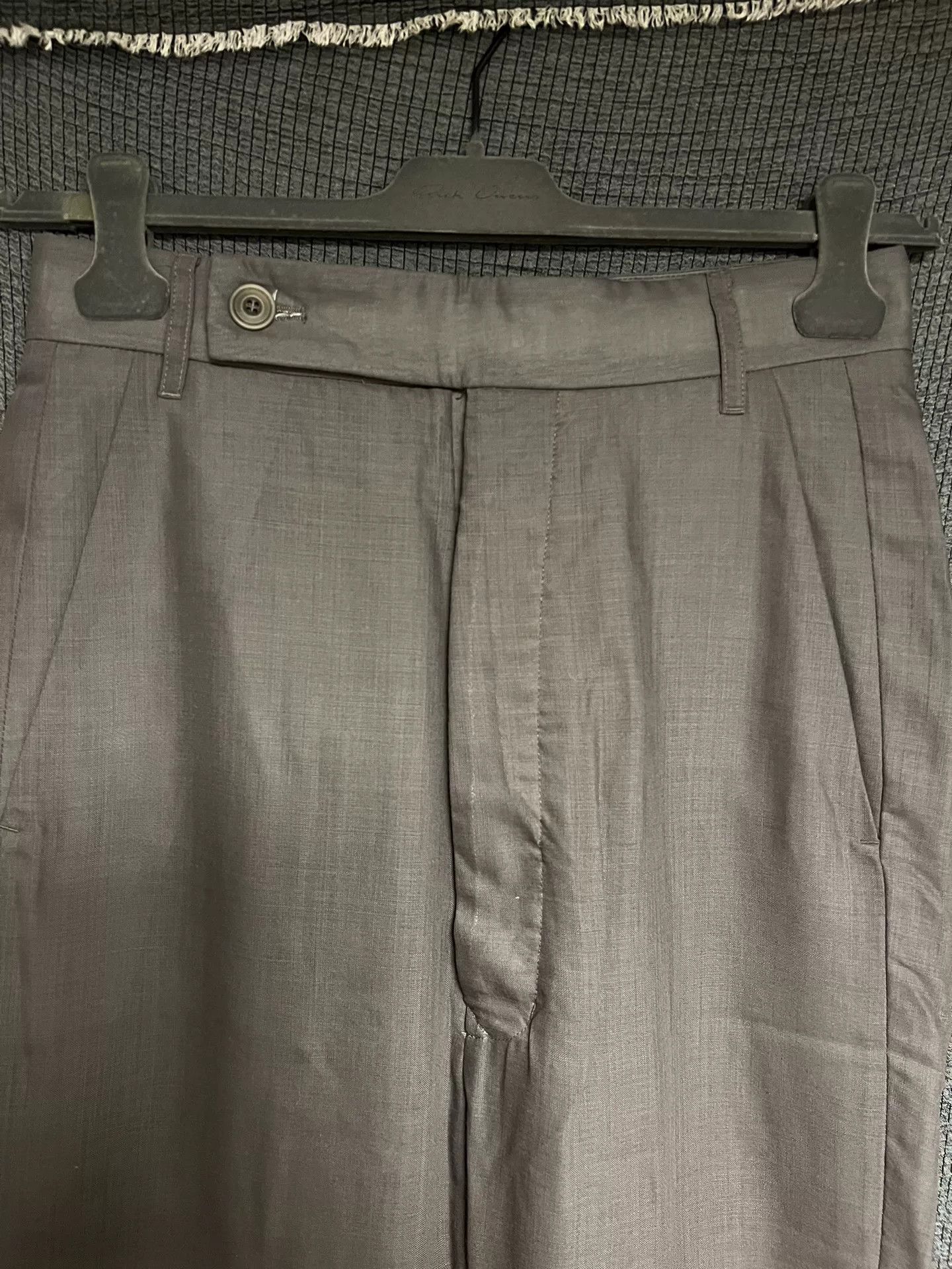 Rick Owens rick owens double-layer wool trousers for men Size US 34 / EU 50 - 2 Thumbnail