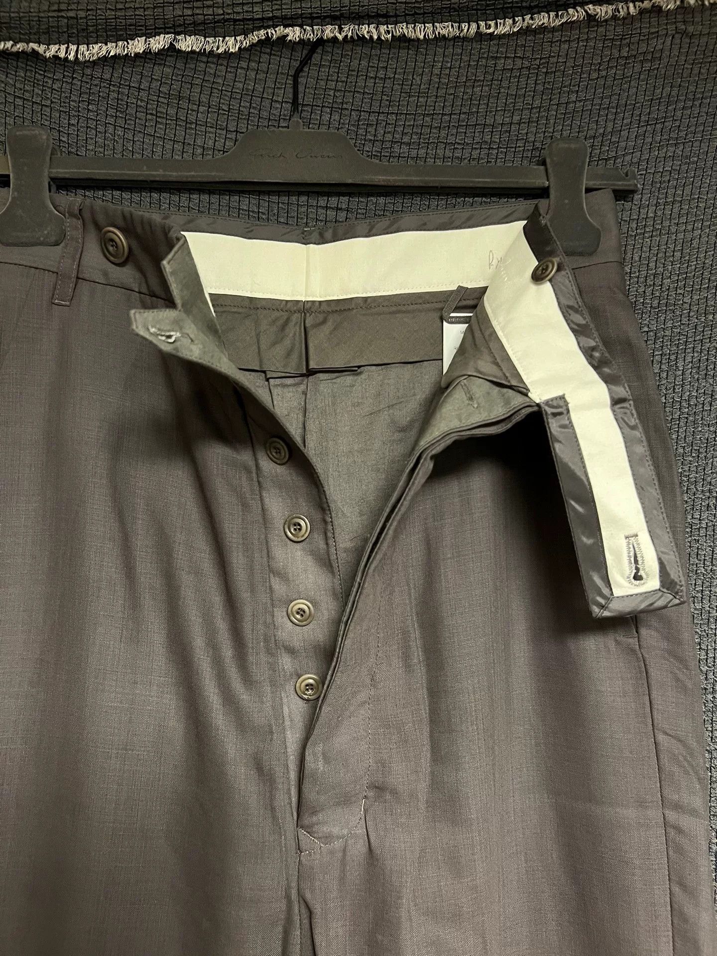 Rick Owens rick owens double-layer wool trousers for men Size US 34 / EU 50 - 4 Thumbnail