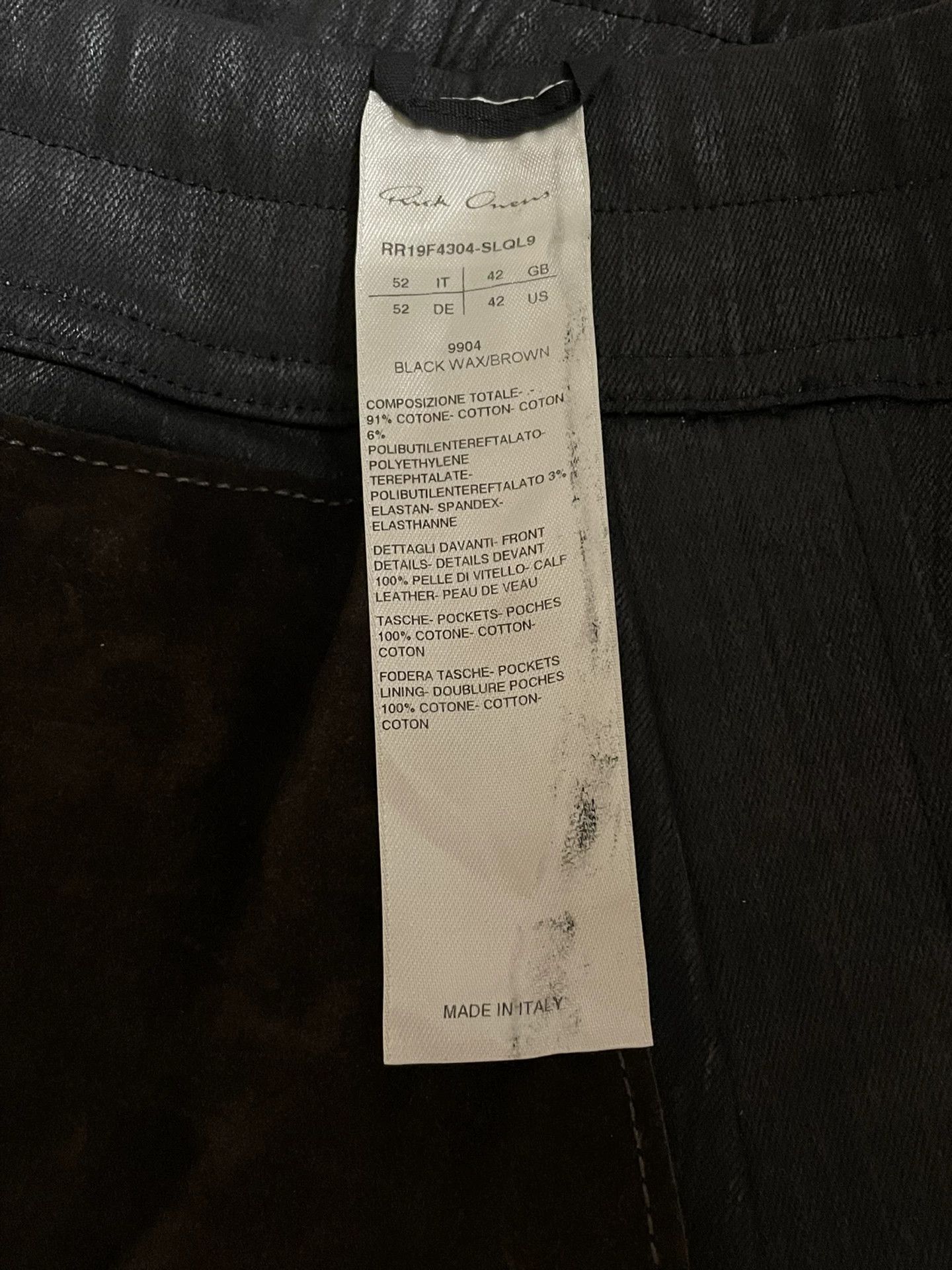 Rick Owens rick owens ro waxed finish cargo pants Size US 31 - 3 Thumbnail