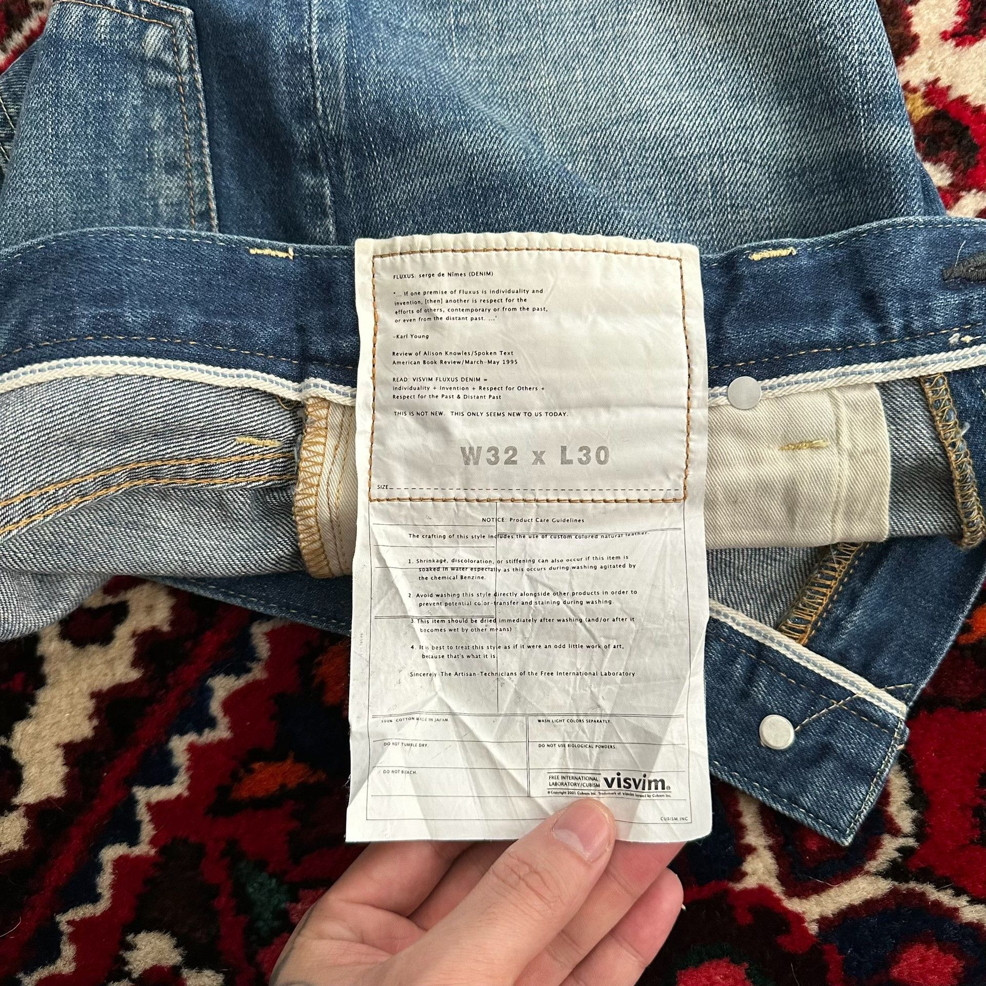 Visvim visvim fluxus denim jeans w32l30 Size US 32 / EU 48 - 9 Thumbnail