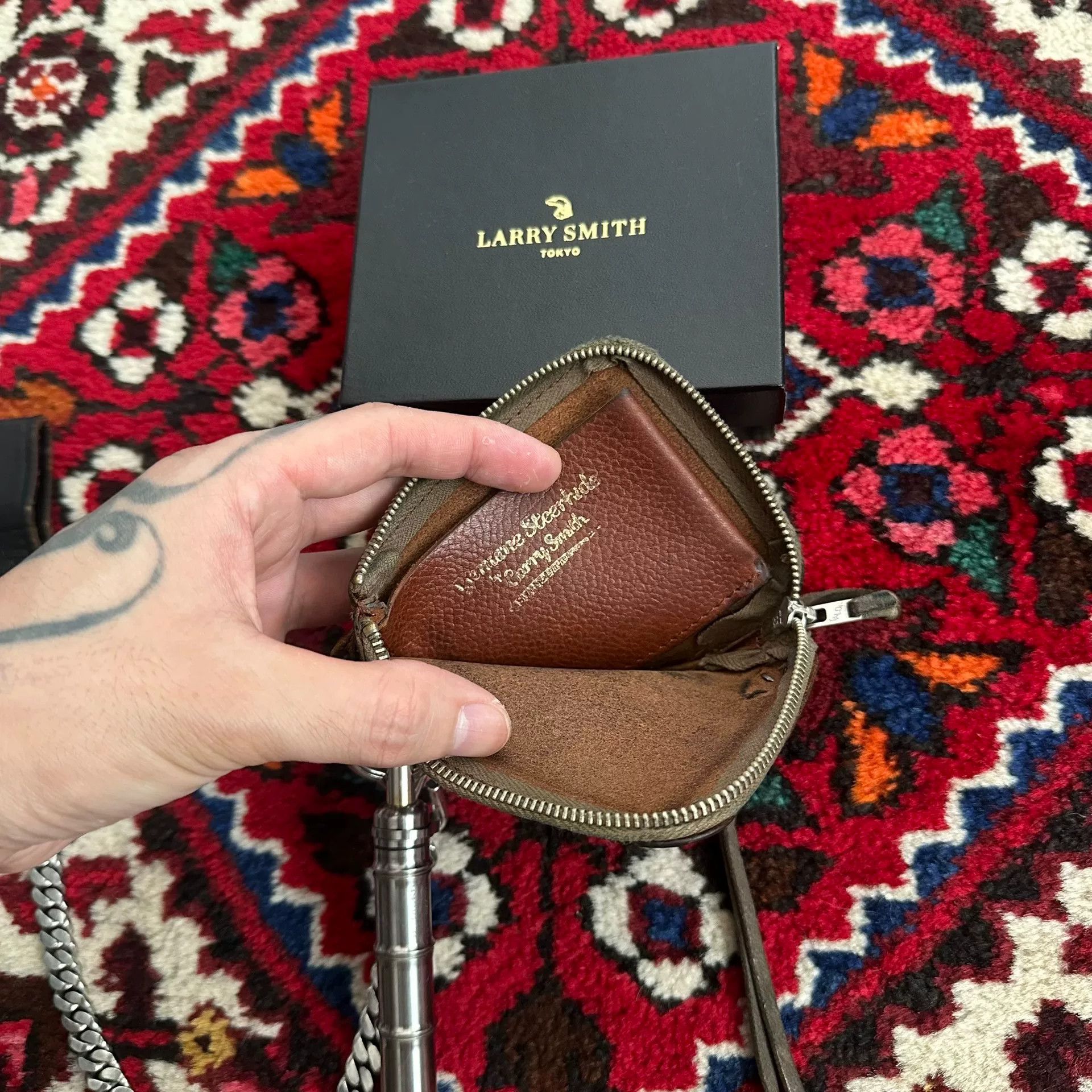 Larry Smith larry smith wallet with chain and keyring Size ONE SIZE - 6 Thumbnail