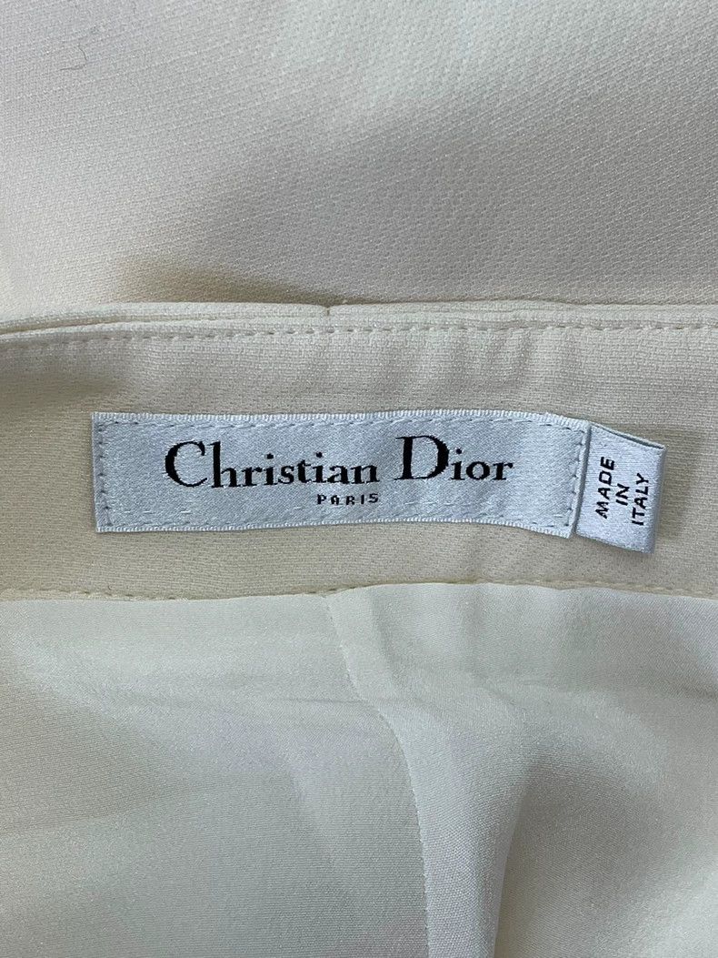 Dior Dior Off-White Silk Wool High-Waist Shorts Size US 32 / EU 48 - 3 Thumbnail