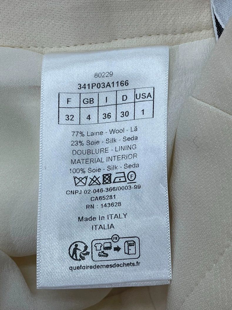 Dior Dior Off-White Silk Wool High-Waist Shorts Size US 32 / EU 48 - 4 Thumbnail