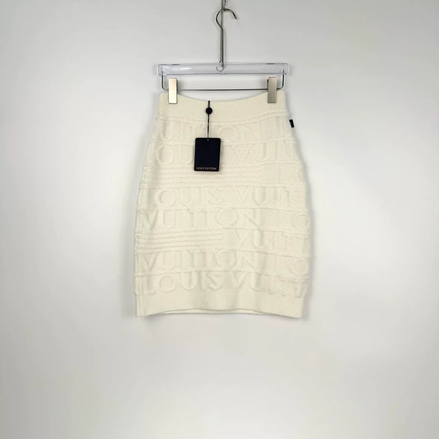 Louis Vuitton Louis Vuitton White Logo Wool Skirt Size US 26 / EU 42 - 3 Thumbnail