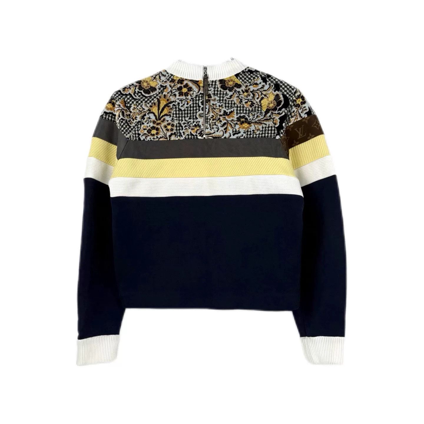 Louis Vuitton LV Blue Yellow Floral Logo Sweatshirt XS Size US XS / EU 42 / 0 - 2 Thumbnail