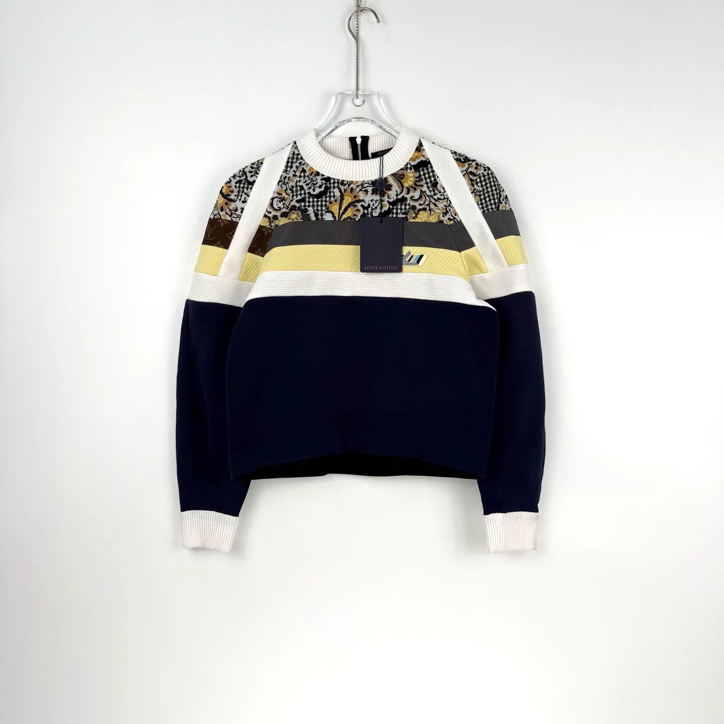 Louis Vuitton LV Blue Floral Badge Logo Sweatshirt XS Size US XS / EU 42 / 0 - 3 Thumbnail