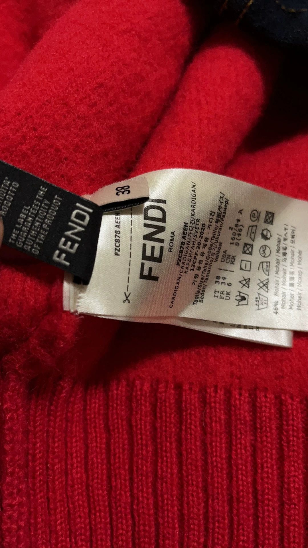 Fendi FENDI 21FW V-neck Embroidered Cardigan Size US M / EU 48-50 / 2 - 6 Thumbnail