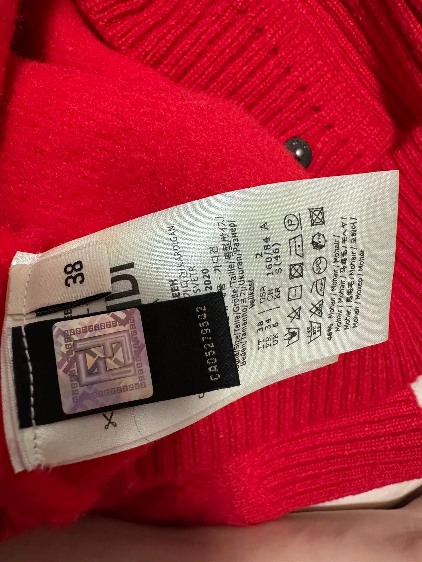 Fendi FENDI 21FW V-neck Embroidered Cardigan Size US M / EU 48-50 / 2 - 4 Thumbnail