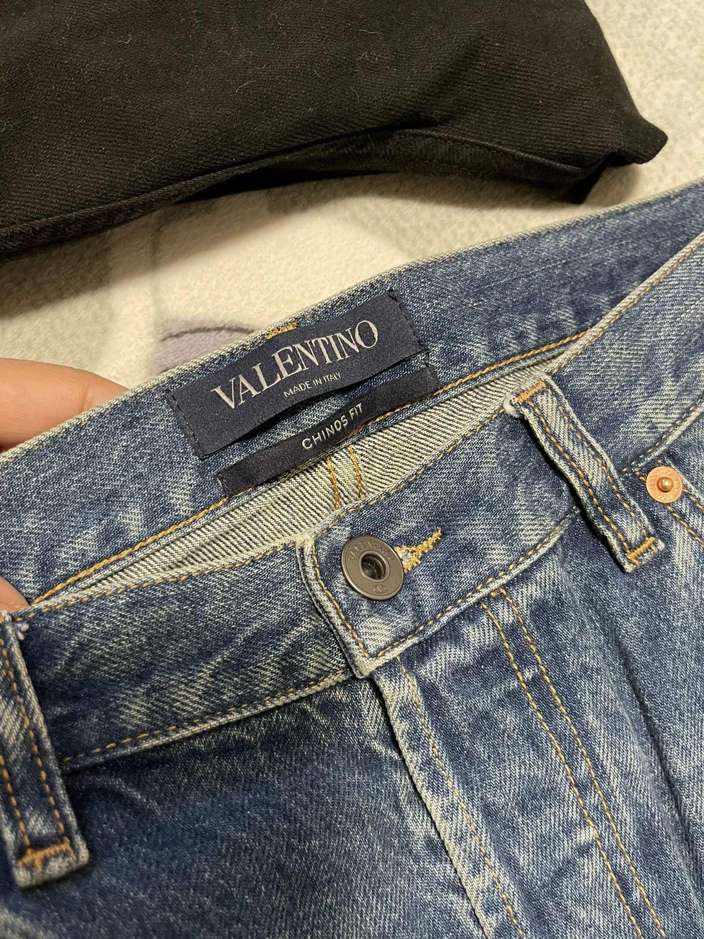 Saint Laurent Paris Valentine Beaded Denim Jeans Size US 31 - 5 Thumbnail