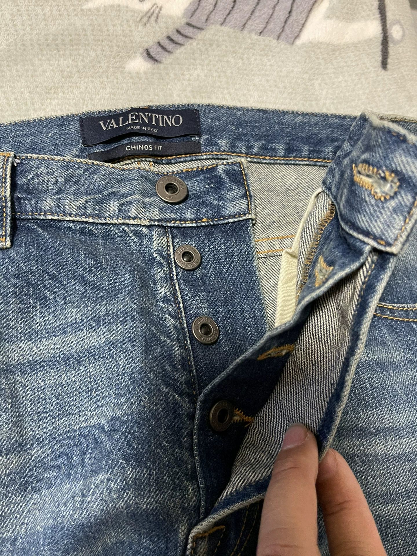 Saint Laurent Paris Valentine Beaded Denim Jeans Size US 31 - 7 Thumbnail